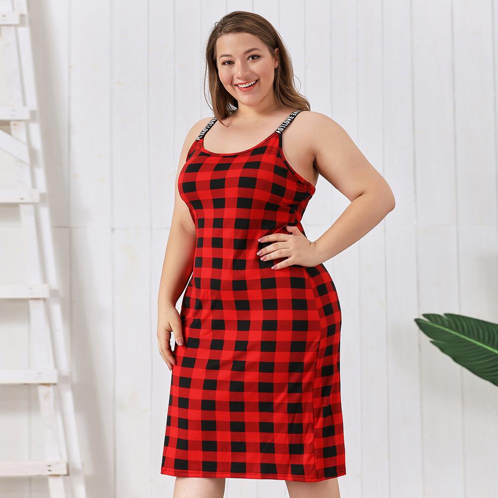 Plus Size Pajamas Women Spring Summer Sling Girls Nightdress