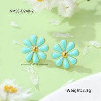 NMSE-D248-2 Blue Small Earrings