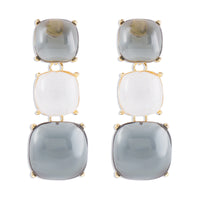 Gray White Gray Earrings