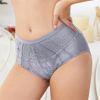 Weisi Honey Silk Summer Autumn Breathable Sexy Lace High Waist Women Briefs