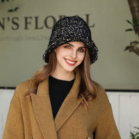 Spring Autumn Striped Bucket Hat Big Head Circumference Show Face Small Plain Face Cover Warm Ear Protection Knitted Hat