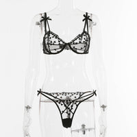 Small Heart Printing Mesh Transparent Sexy Sexy Suit