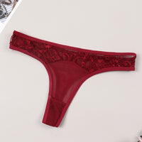Lady Sexy Seductive Ding Underwear Girls T Shaped Panties Lace Edge Transparent Temptation Pure Cotton Crotch Sexy Underwear