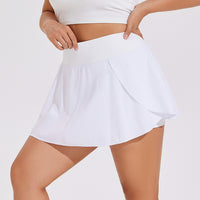 Plus Size High Waist Running Sports Skirt Women Fitness Pants Yoga Skirt Anti Exposure Tennis Skirt Women
