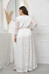 Plus Size Spring Women Clothing Lace Dress Evening Maxi Dress