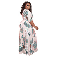 Plus Size Summer Printing Loose Long Women Dress