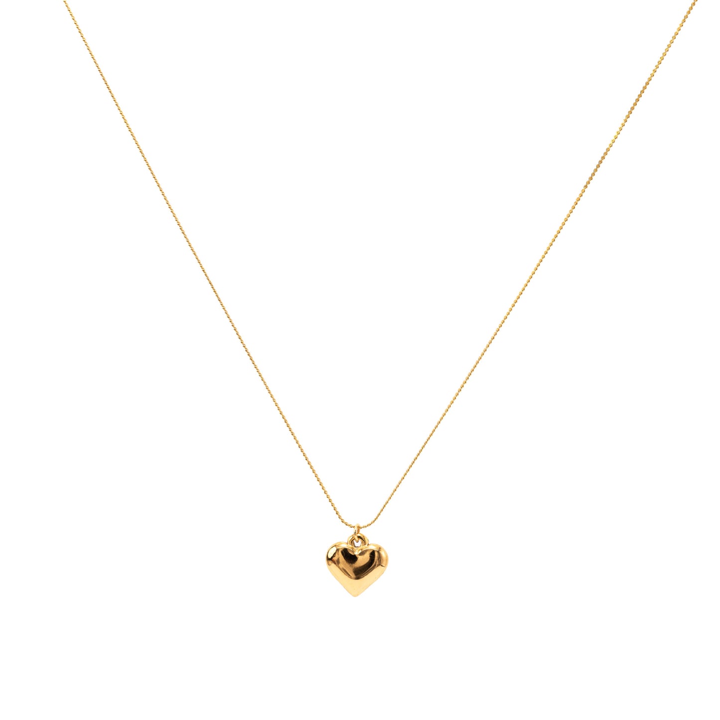 Three Dimensional Peach Heart Necklace Solid Love Heart Simplicity Dignified Embellished Clavicle Necklace Accessories