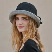 Women Autumn Winter Curling Woolen Felt Hat Fisherman Hat Women Basin Hat Hat Winter