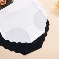 High Waist Hip Lift Belly Shaping Women Briefs One Piece Wave Lace Girls Yoga Seamless Underwear