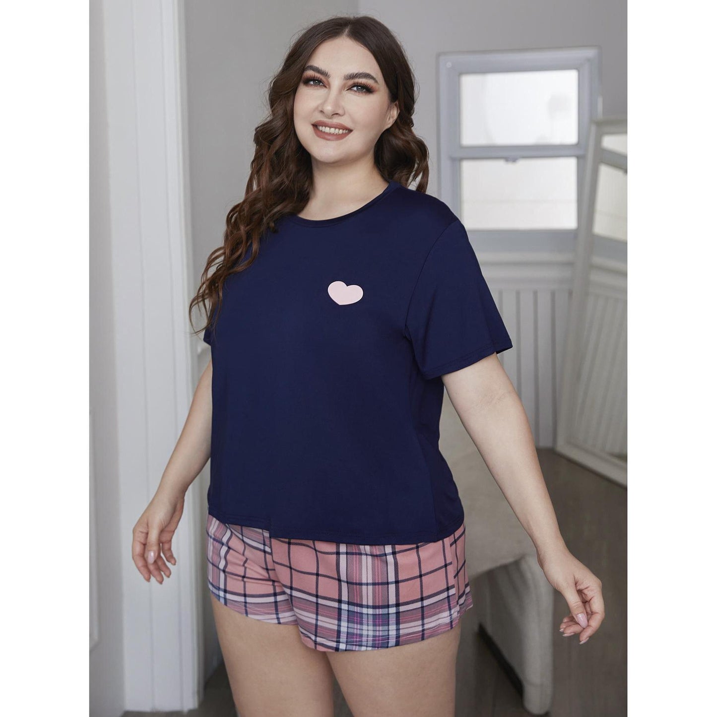 Plus Size Home Wear Women Outdoor Wear Summer 5XL Girls Pajamas Suit