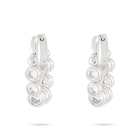 18K Vacuum Gold Plated round Diamond Stainless Steel Earrings for Women Affordable Luxury Colorful Crystals Titanium Steel Earrings Women