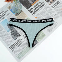 Sexy Temptation T Back Low Waist Letter Graphic Shoulder Strap Sexy Cotton Crotch Women Underwear
