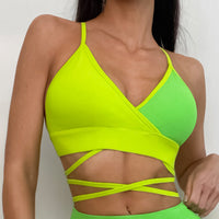 Sports Underwear Women Shockproof Running Pilates Training Sexy Push up Sling Bra Yoga Workout Vest Bra