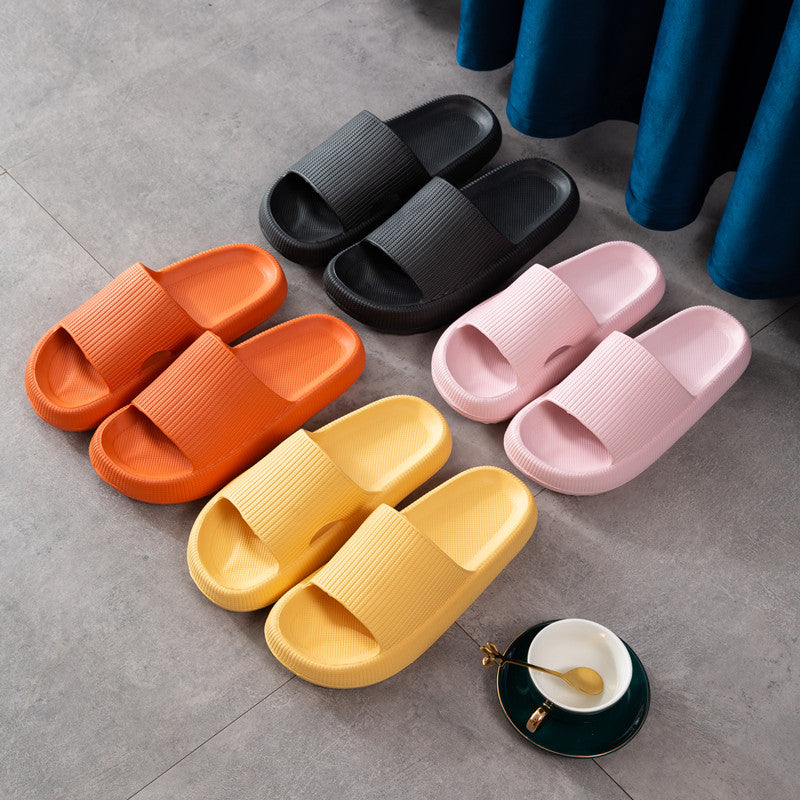 Mute Slippers Women Home Net Infrared Wear Home Slippers Thick Bottom Lightweight Home Bathroom Couples Sandals Shoes