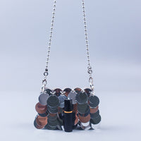 Handmade Women Woven Bag Mobile Phone Bag Chain Glitter Bling Shoulder Messenger Bag Small Bag