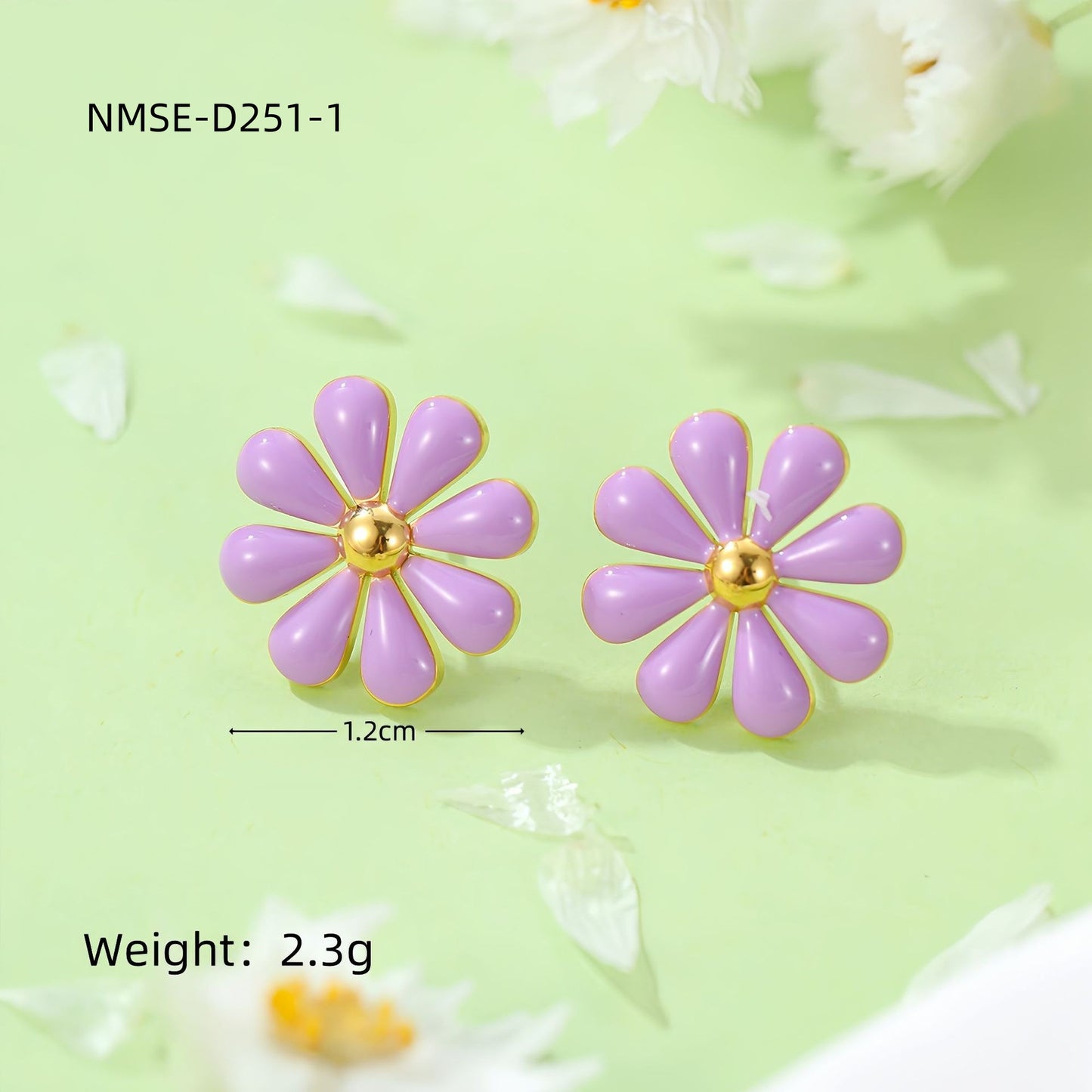 NMSE-D251-1 Purple Small Earrings