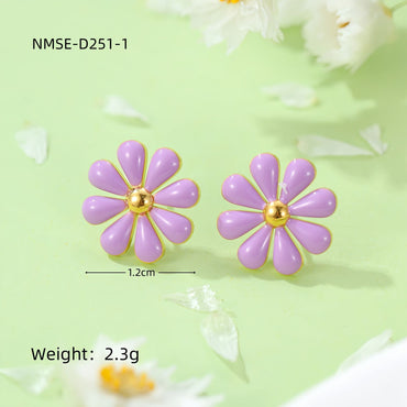 NMSE-D251-1 Purple Small Earrings