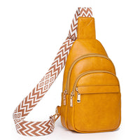 Textured Chest Bag Faux Leather Women Chest Bag One Shoulder Crossbody Simple Stylish Casual Motorcycle Bag Women