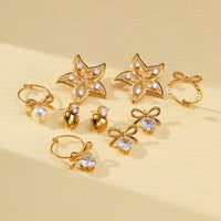 Arrival Marine Elements Starfish Titanium Steel Earrings Fashionable All Match High Grade Non Fading Love Heart Shaped Ring