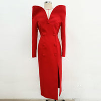 Autumn Winter Star Personality Design Stand up Collar Slim Fit Long Trench Coat Dress