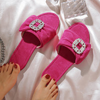 Rhinestone Sandals with Fairy Season All Match Flat Slippers