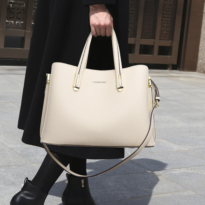 Handbag Large Capacity Bag for Women Autumn Winter Trendy One Shoulder Mom Bag Middle Aged Women Bag Office Tote Bag