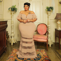 Plus Size Women Clothes Spring Contrast Color Short Sleeve Dress