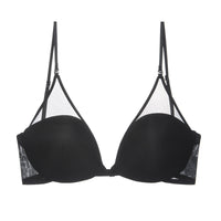 French Sexy Bra U Shaped Mesh Breathable Beauty Back Underwear Women Halter Wireless Push up Bra