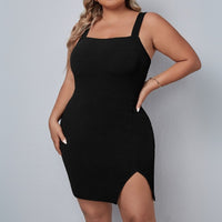 Plus Size Women Clothing Simple Dress Spring Summer Slim Slimming Short Dress