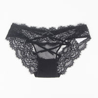 Plus Size Sexy Underwear Sexy Lace Low Waist Strap Hollow Out Cutout Sexy Briefs Thin Breathable Thong
