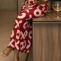 Women Clothing Printed Skirt Set Round Neck Short Sleeve Top Skirt Two Piece Suit Suits