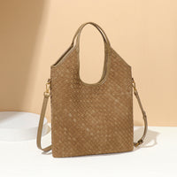 Casual Bag Women Large Capacity Woven Bag Underarm Bag One Shoulder Women Suede Frosted Niche Tote Bag