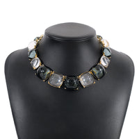 Gray White Gray Necklace