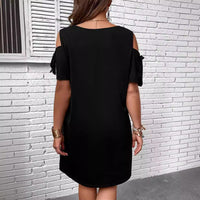 Spring Summer Sexy Sexy High Elastic Solid Color plus Size Women Dress