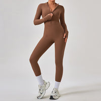 One Piece Workout Clothes Women Niche Running Sports Long Pilates Training Yoga Clothes