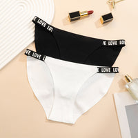 Japanese Ice Silk Low Waist Seamless Girls Briefs Cotton Crotch Breathable Thin Belt Ladies Underwear