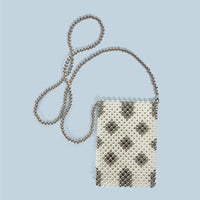 Handmade Beaded Bag Women Contrast Color Small Fresh Pearl Mobile Phone Bag Shoulder Messenger Bag Exquisite