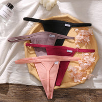 Women T-Back Low Waist Seamless Sexy Threaded Cotton Underwear Women Briefs