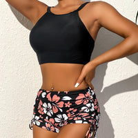 Bikini Printed Shorts Sexy Bikini Split Swimsuit Swimwear Women