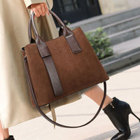 Handbags Women Autumn Winter Frosted Shoulder Bag Large Capacity Simple Office Bag High Grade Soft Leather Women Bag