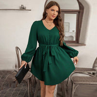 Plus Size Women Clothing Intellectual Dress Fall Winter Make You Look Younger Elegant High Waist Sexy