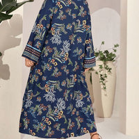 plus Size Printed Pullover Office Maxi Dress Middle East plus Size Women Clothing Dress Women