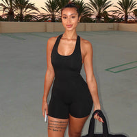 Spring Tight Breathable Quick Drying Fitness Women Training Dance Sports Yoga Jumpsuit