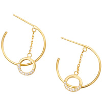 Sterling Silver Stud Earrings Women Summer C Shaped Geometric Abstract Niche Design Trendy Accessories