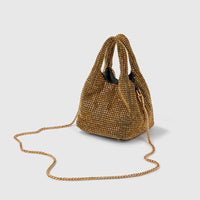 Full Diamond Bag Women Diamond Bucket Bag Rhinestone Chain Portable Messenger Bag