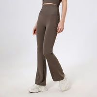 Thread High Waist Peach Hip Raise Yoga Pants Stitching Nude Feel Outer Wear Running Workout Pants Fitness Bootcut Trousers