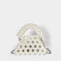 Korean Handbag Mini Trapezoid Crossbody Bag Summer Outwear Accessory Bag Handmade Beaded Woven Bag