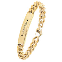 18K Vacuum Gold Plated Titanium Steel Bracelet Laser Laser Letter Graphic Number Stainless Steel Bracelet