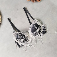 Rhinestone Tassel Bead Small Bra Super Short Sexy Top Top Thin Bottom Thick Shaping Bra Outer Wear Nightclub Wrapped Chest
