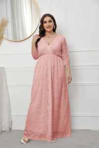 Plus Size Spring Women Clothing Lace Dress Evening Maxi Dress